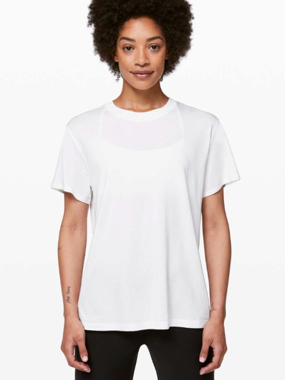 Lululemon Athletica All Yours Boyfriend Tee in White Size 2